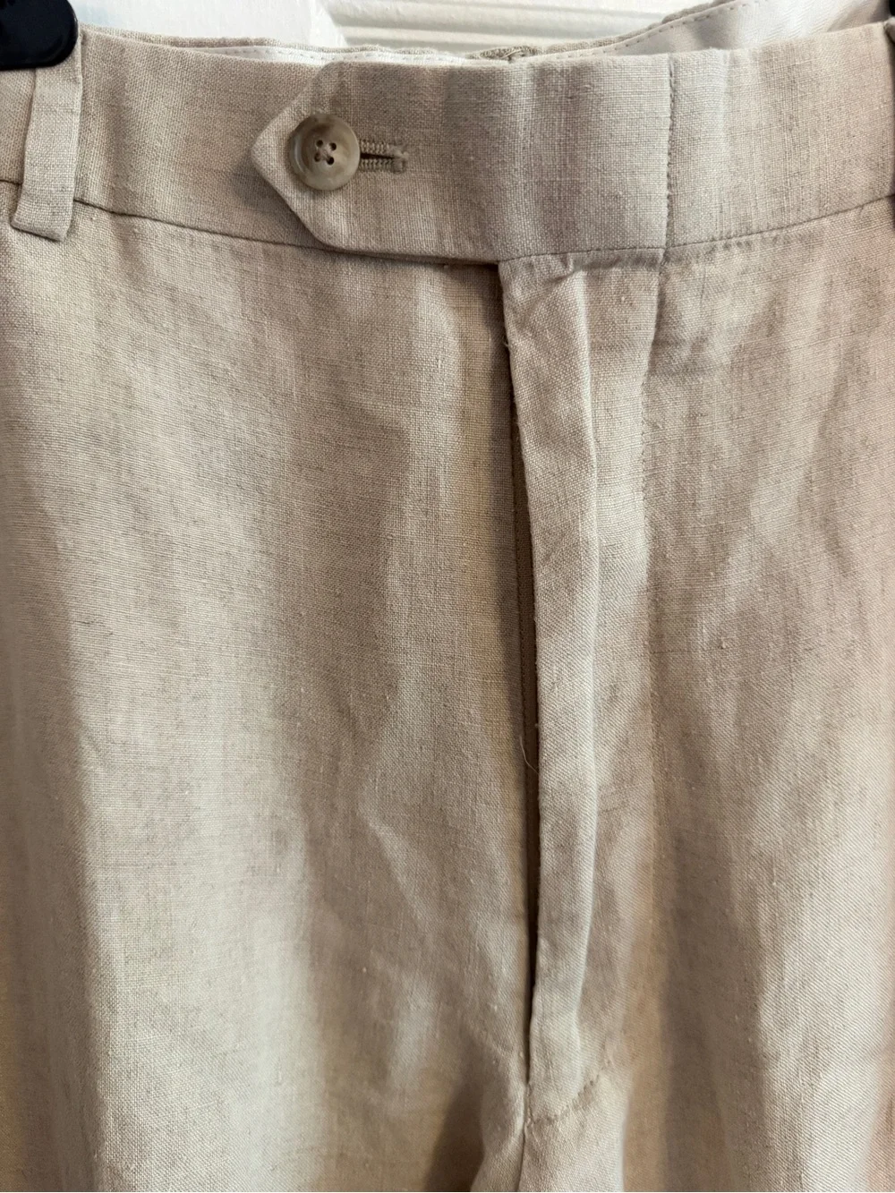 John W. Nordstrom 100% Linen Pants in Light Beige- Men Size 38R x 35- EUC!